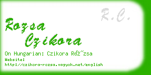 rozsa czikora business card